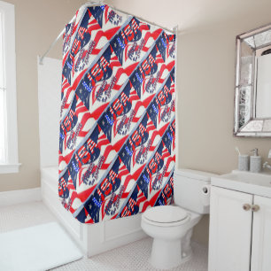 USA Zuhause der Brave Flag Duschvorhang
