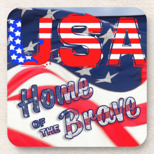 USA Zuhause der Brave Flag Getränkeuntersetzer