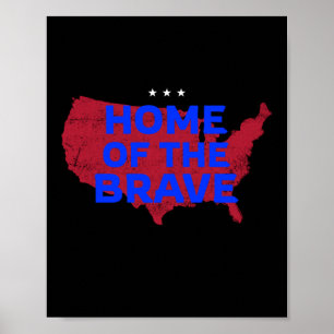 USA Zuhause der Tapferkeit Poster