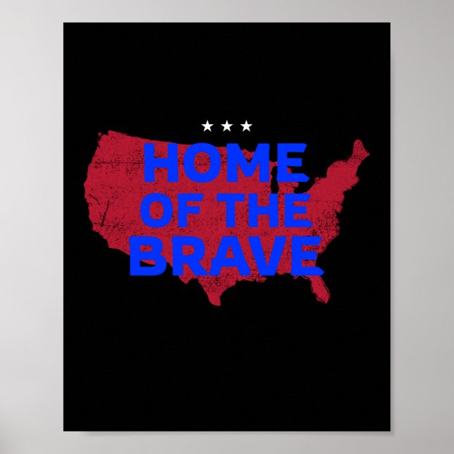 USA Zuhause der Tapferkeit Poster (Vorne)