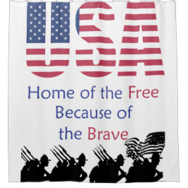 USA - Zuhause des Freien wegen der Brave Duschvorhang