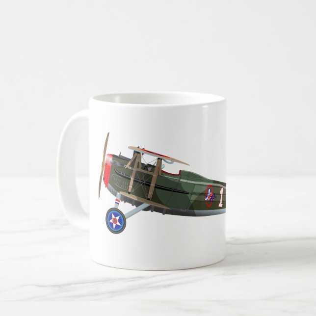 USAAF SPAD XIII Biplane-Tasse Kaffeetasse (Vorderseite Links)