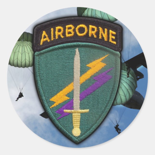 USACAPOC(A) Spezielle Ops-Pflaster Runder Aufkleber (Vorderseite)