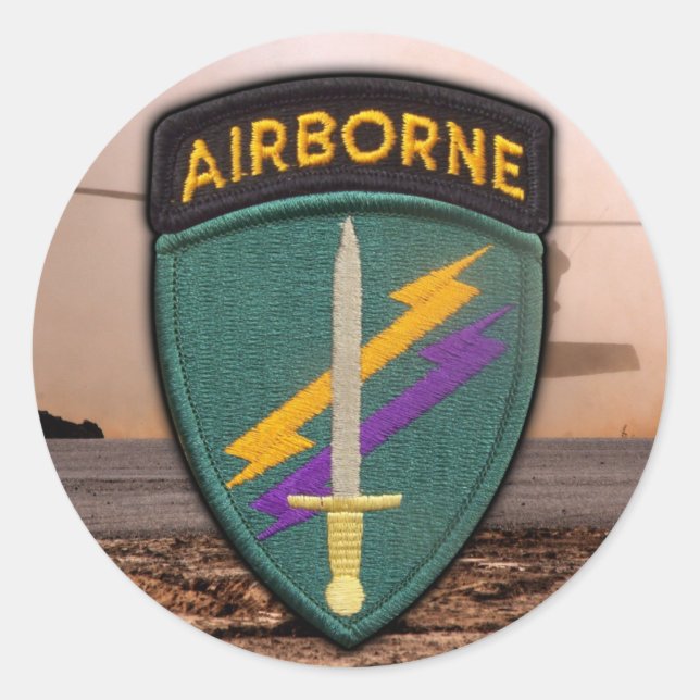 USACAPOC(A) Spezielle Ops-Pflaster Runder Aufkleber (Vorderseite)