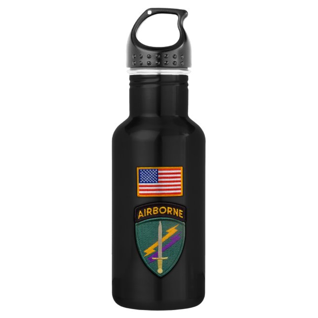 USACAPOC Special Ops Patch Trinkflasche (Vorderseite)