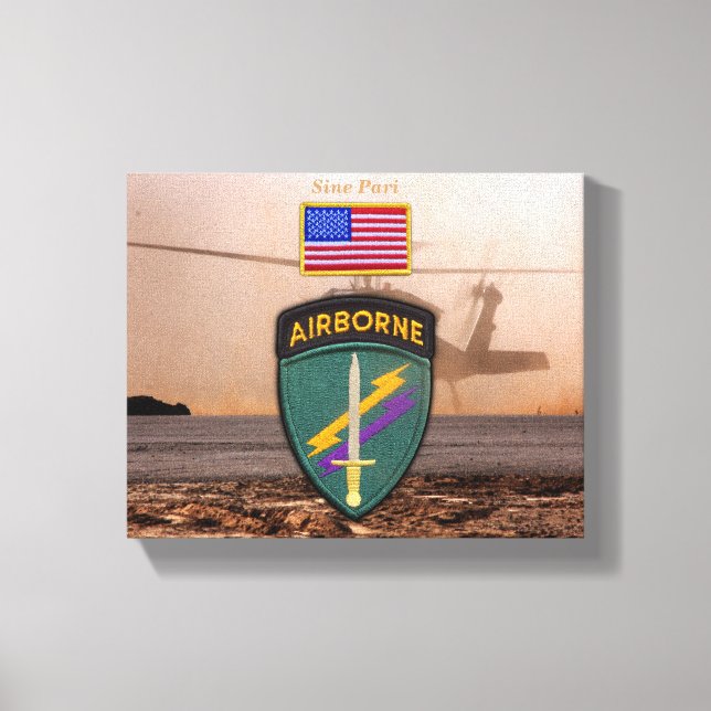 USACAPOC Special Ops veterans veterans veterans Pa Leinwanddruck (Vorderseite)