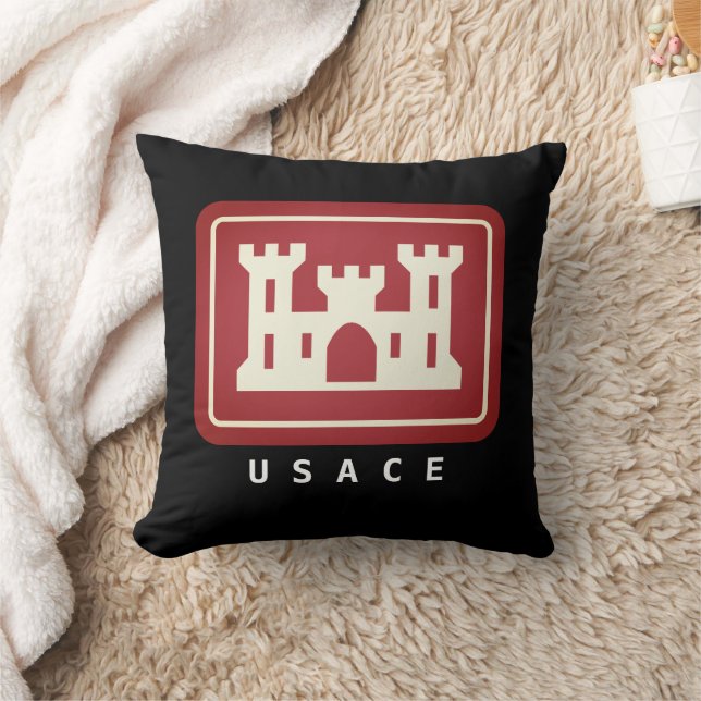 USACE-Logo und benutzerdefinierter Text Kissen (Decke)