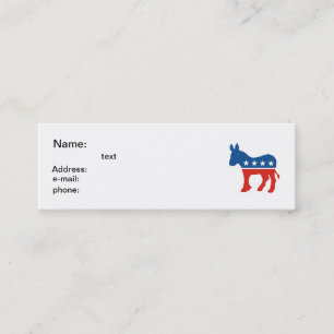 USAdemokrat-Partyesel USA Mini Visitenkarte
