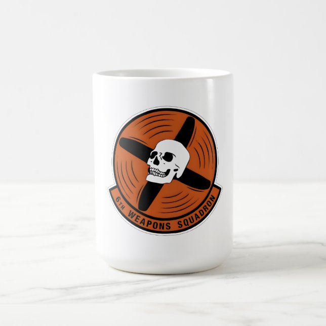 USAF 6th Weapons Squadron Military Emblem Kaffeetasse (Mittel)