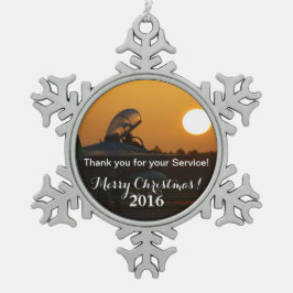 USAF-Bereitgestellte Dienstanweisung Schneeflocken Zinn-Ornament