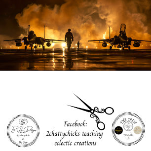USAF-Jet-Brand auf dem Flugfeld Decoupage Seidenpapier