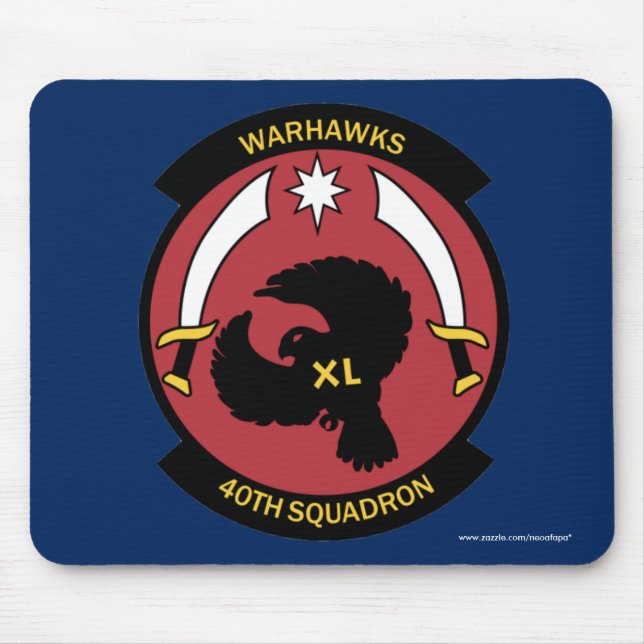 USAFA Kadett Squadon 40" Warhawks" Mausunterlage Mousepad (Vorne)