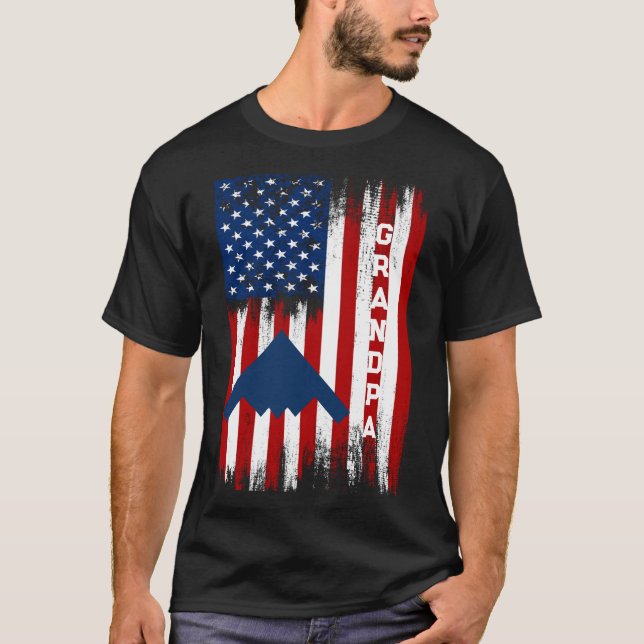 Usafa Merch Proud Air Force Daddy Son Grandpa Papa T-Shirt (Vorderseite)