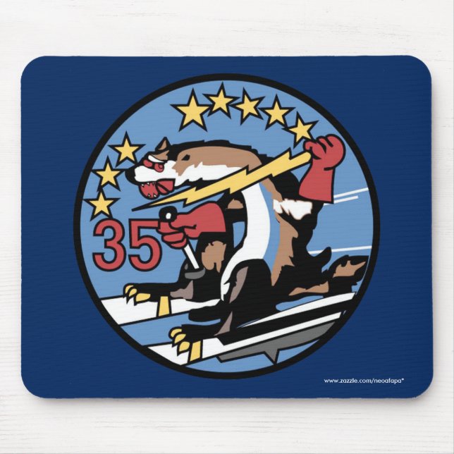 USAFA Squadon 35" enorme wilde Weasels-" Mousepad (Vorne)