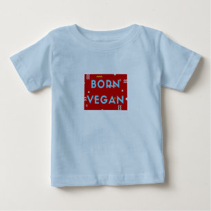 Usage végétalien de bébé ! Badine le T-shirt avec
