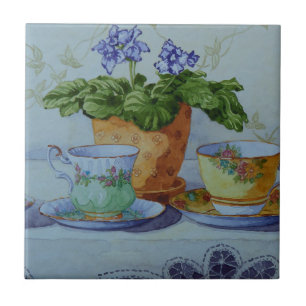 Usambaraveilchen 6470 und Teacups Fliese