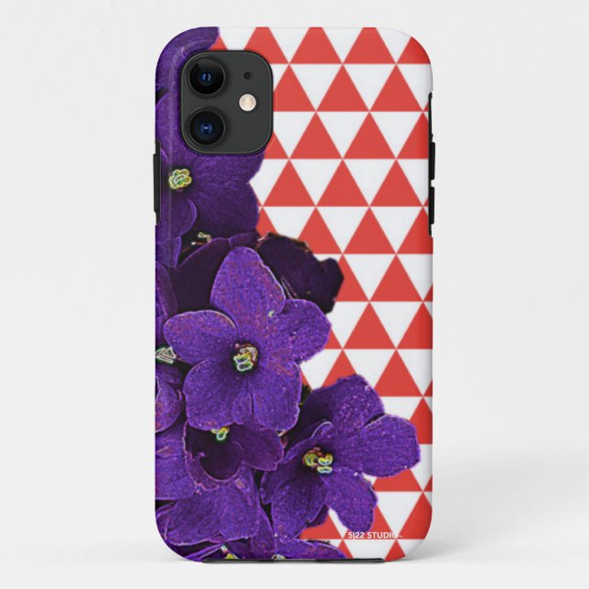 Usambaraveilchen-rote Pyramide-Telefon-Abdeckung Case-Mate iPhone Hülle (Rückseite)