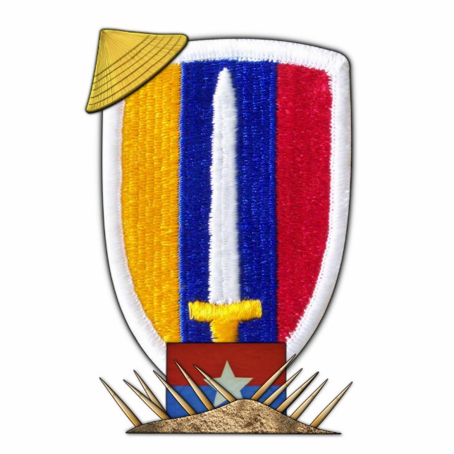usarv vietnam Krieg Patch Foto ausgeschnitten Freistehende Fotoskulptur (Vorne)