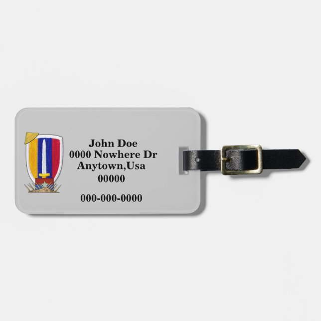 USARV Vietnam War Patch Gepäckmarke Gepäckanhänger (Vorderseite horizontal)