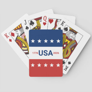 USA's 250. Jubiläum 1776 2026 Rot Weiß Blau Spielkarten