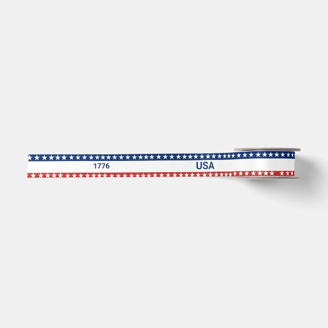 USA's 250th Anniversary 1776 2026 Red White Blue Satinband (Vorderseite)