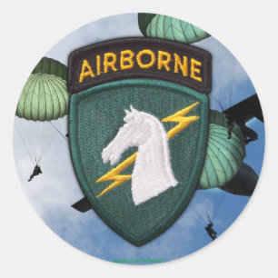 USASOC 1. spezieller ops Veteranen-Tierarztflecken Runder Aufkleber