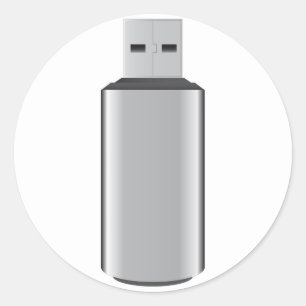 USB-Antrieb Runder Aufkleber