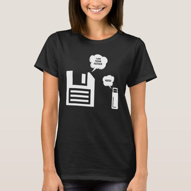 USB-Diskette  Ich bin dein Vater Geek Nerd T-Shirt (Vorderseite)