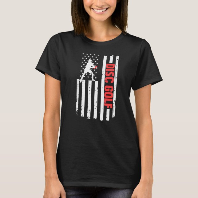USB Flag Disk Golf T-Shirt (Vorderseite)