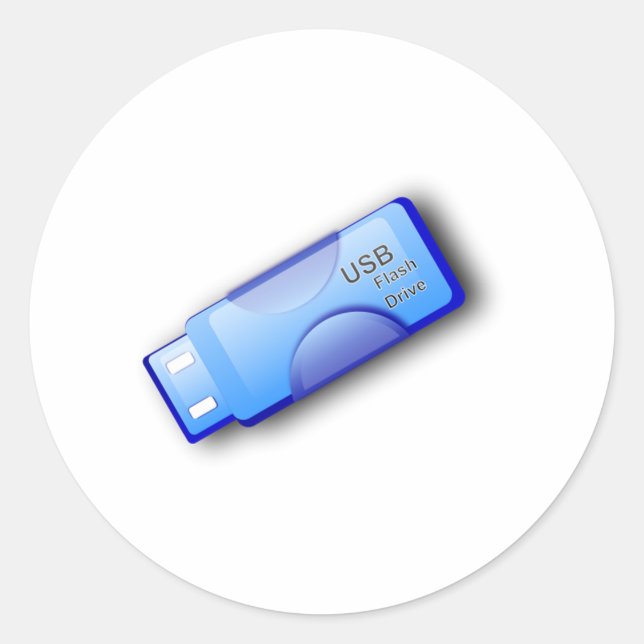 USB-Flash-Laufwerk Runder Aufkleber (Vorderseite)