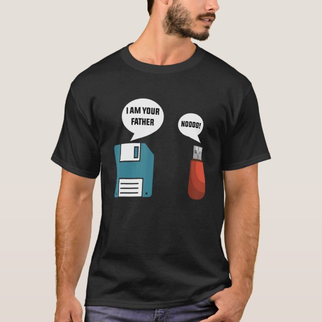 USB I bin Ihr VATER Funny Computer Geek Nerd Idee T-Shirt (Vorderseite)