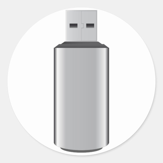 USB-Laufwerk Runder Aufkleber (Vorderseite)