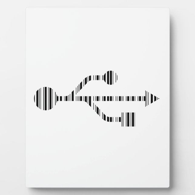 USB LOGO BAR CODE Computer Barcode Muster Design Fotoplatte (Vorderseite)