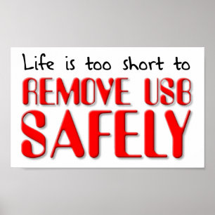 USB Unsafe Funny Poster entfernen