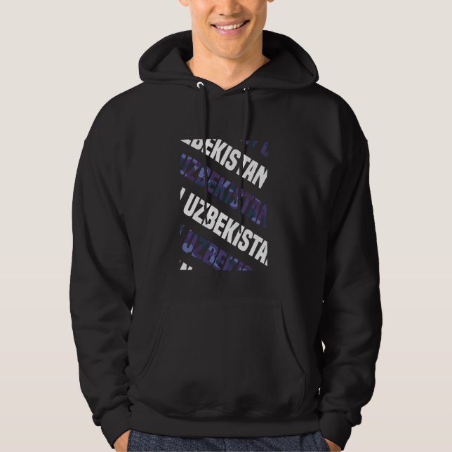 Usbekistan Camouflage Muster Lila Camouflage Hoodie (Vorderseite)