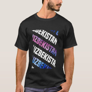 Usbekistan Camouflage Muster Wasserfarben Camoufla T-Shirt