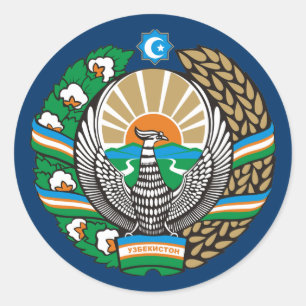 ‚Usbekistan COA‘ Runder Aufkleber