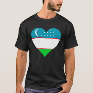 Usbekistan Flag Herz Usbekistan Liebe Usbekistan T-Shirt