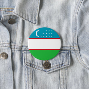 Usbekistan-Flagge Button