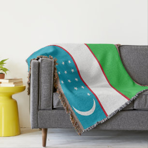 Usbekistan-Flagge Decke