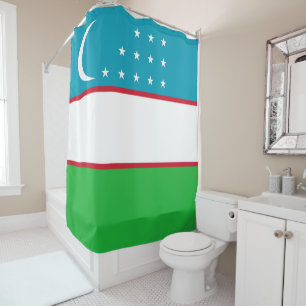 Usbekistan-Flagge Duschvorhang