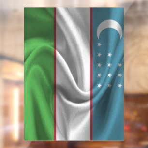 Usbekistan-Flagge Fensteraufkleber