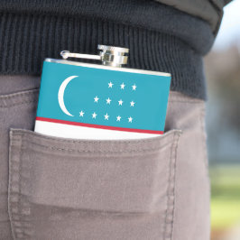 Usbekistan-Flagge Flachmann