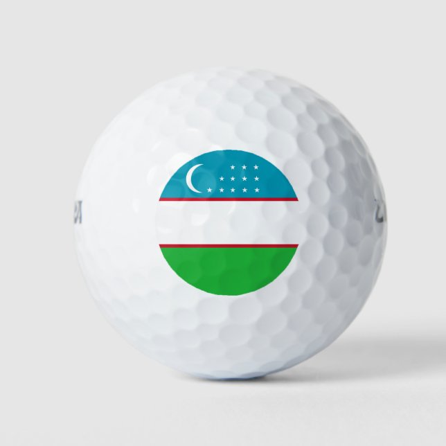 Usbekistan-Flagge Golfball (Vorderseite)