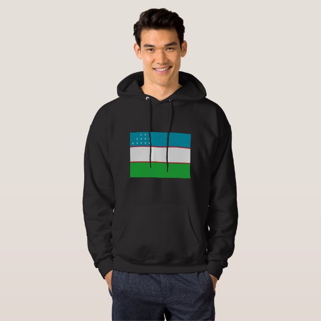 Usbekistan-Flagge Hoodie (Vorne ganz)
