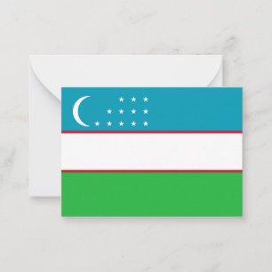 Usbekistan-Flagge Mitteilungskarte