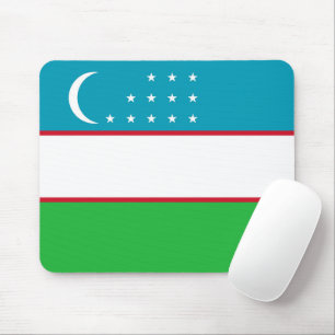 Usbekistan-Flagge Mousepad
