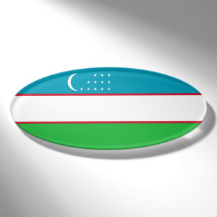 Usbekistan-Flagge Namenschild