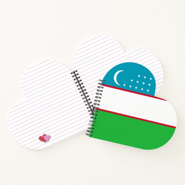 Usbekistan-Flagge Notizbuch (Innenseite)
