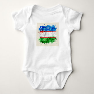 Usbekistan-Flagge | Offizielles usbekisches Emblem Baby Strampler